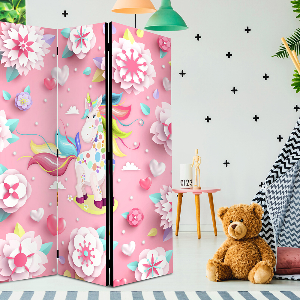 Rumsavdelare Arkiio Unicorn On Flowerbed 135x172 cm