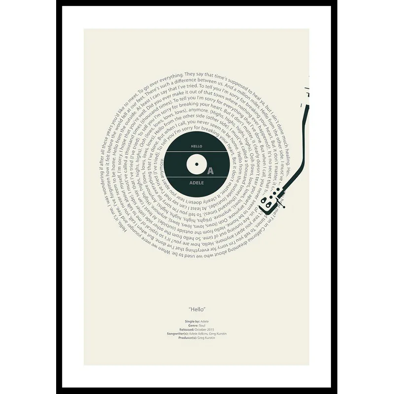 Poster Gallerix Hello Vinyl By Adele