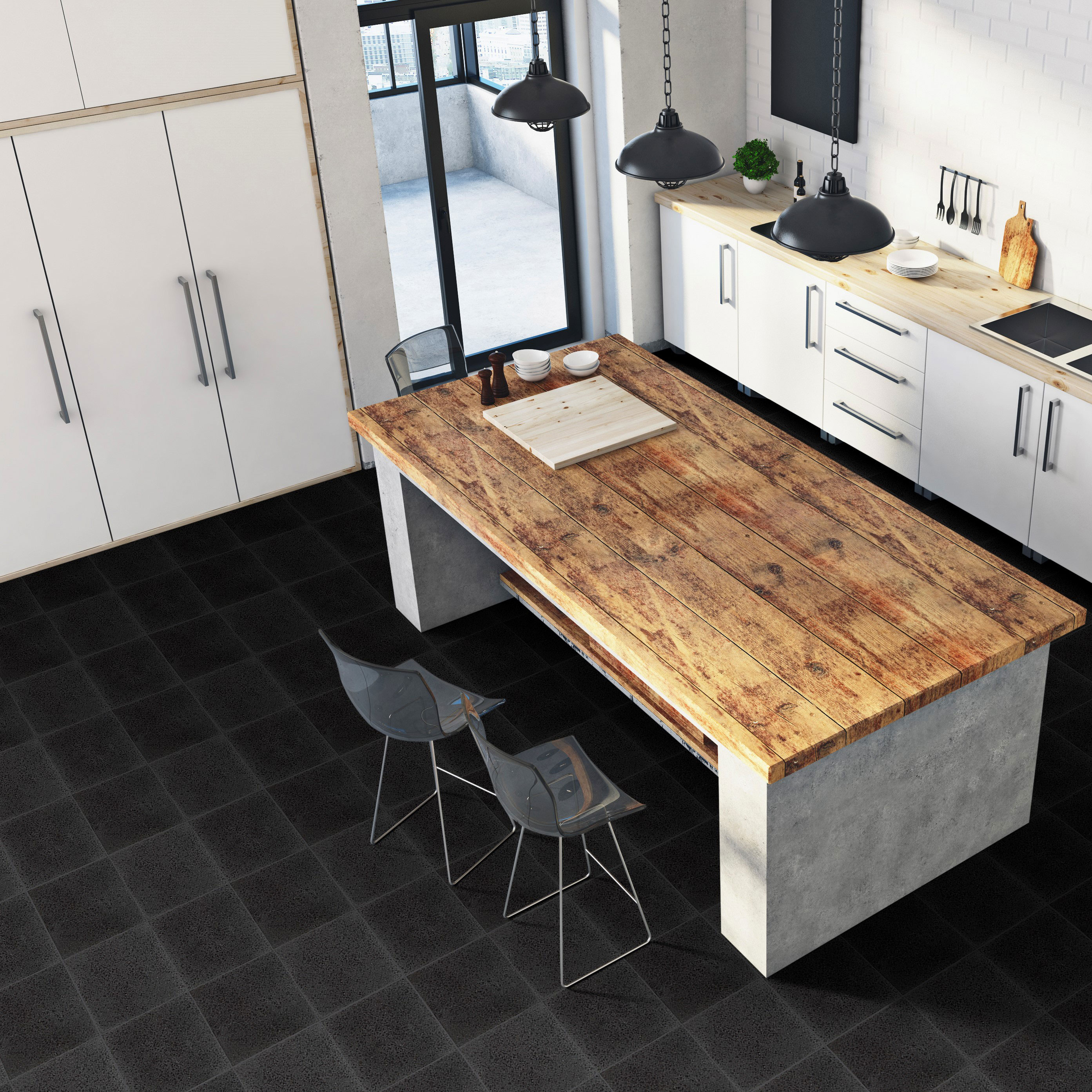 Granit Arredo Ibrastone Svart Blankpolerad 31x31 cm