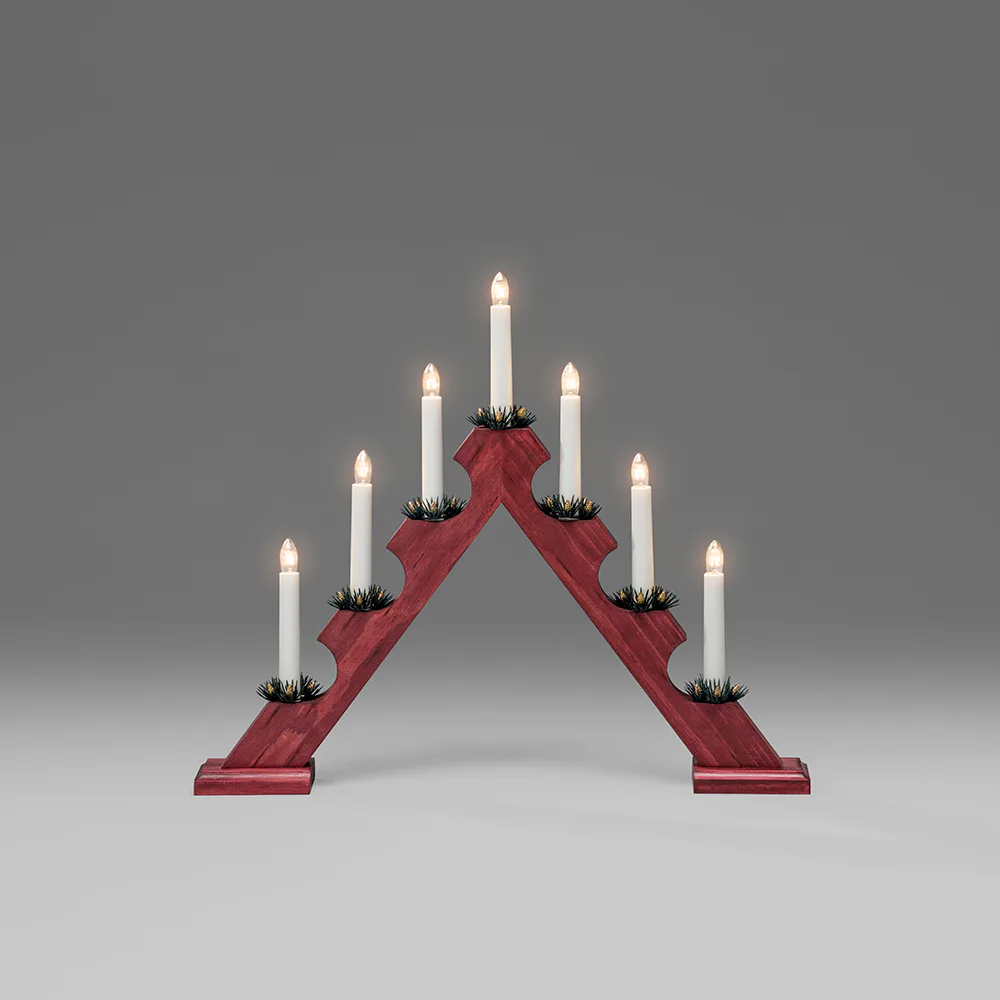 Adventsljusstake Gnosjö Konstsmide 7L med Manschetter H40