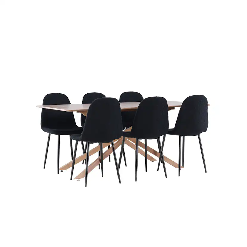 Matgrupp Venture Home Piazza 180 med 6 st Polar Stolar Teddy