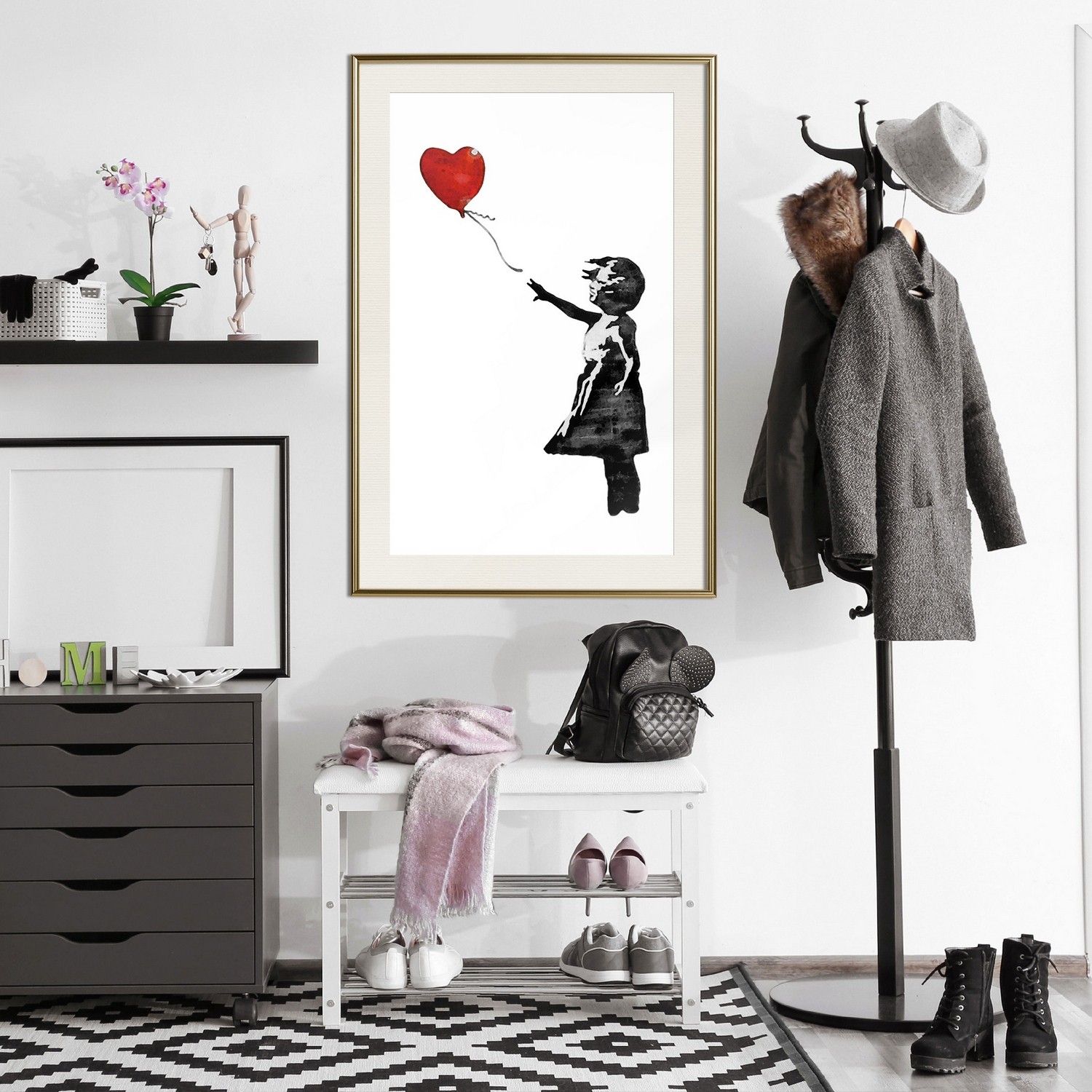 Poster Artgeist Affisch Banksy Girl with Balloon