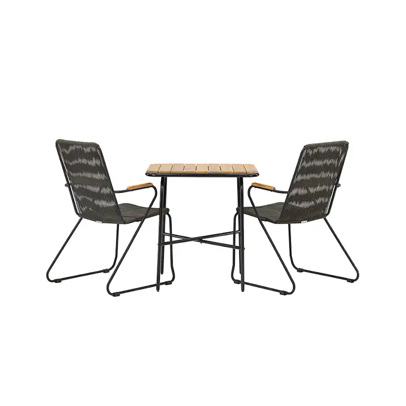 Holmbeck Cafetable Stål - Black / Rectangular 55*70*74 +Bois Svart