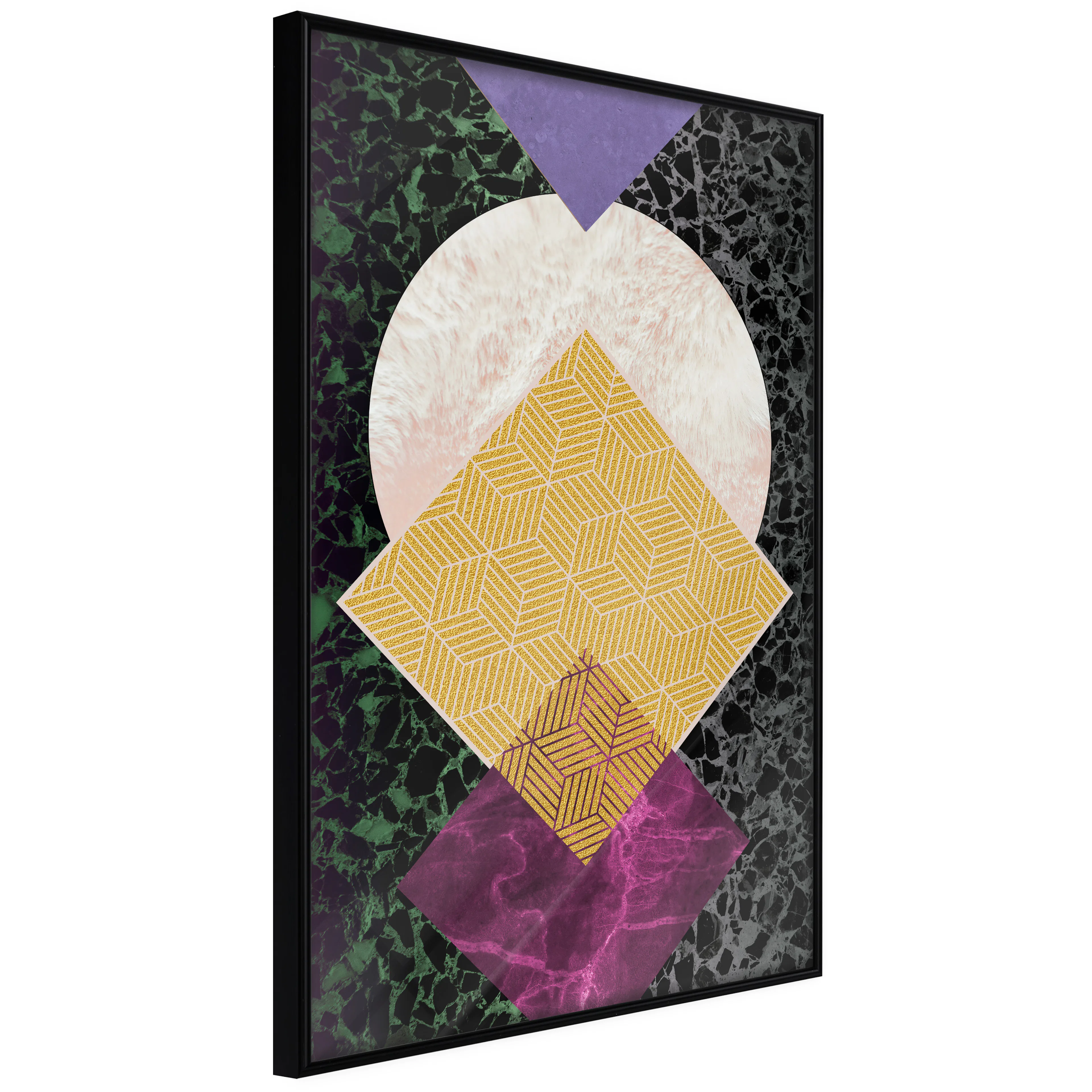 Affisch - Terrazzo Geometry [Poster] 40x60 Svart ram, 40x60 cm