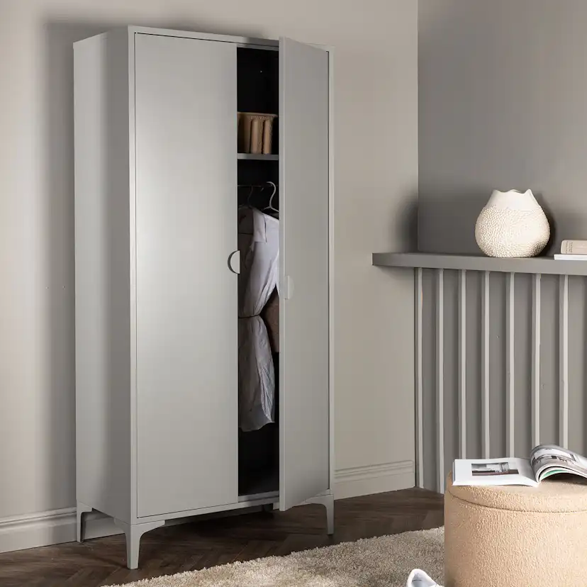 Piring Wardrobe - Light Grey Ljusgrå
