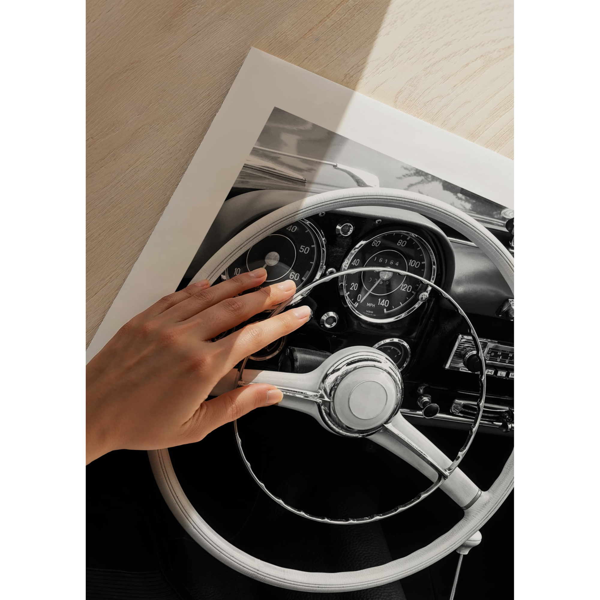 Poster Gallerix Vintage Car Seat B&W