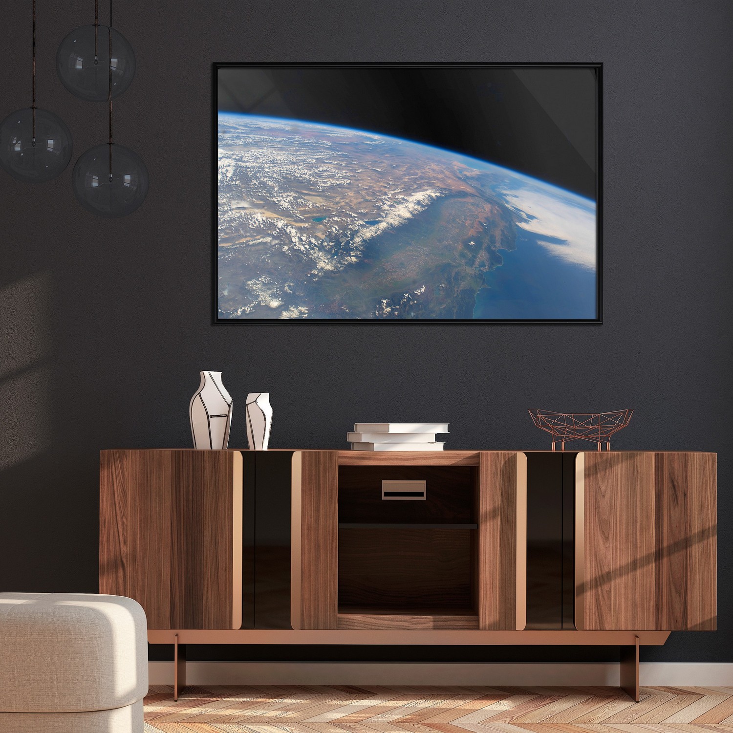 Affisch - Earth Power [Poster] 60x40 Svart ram, 60x40 cm