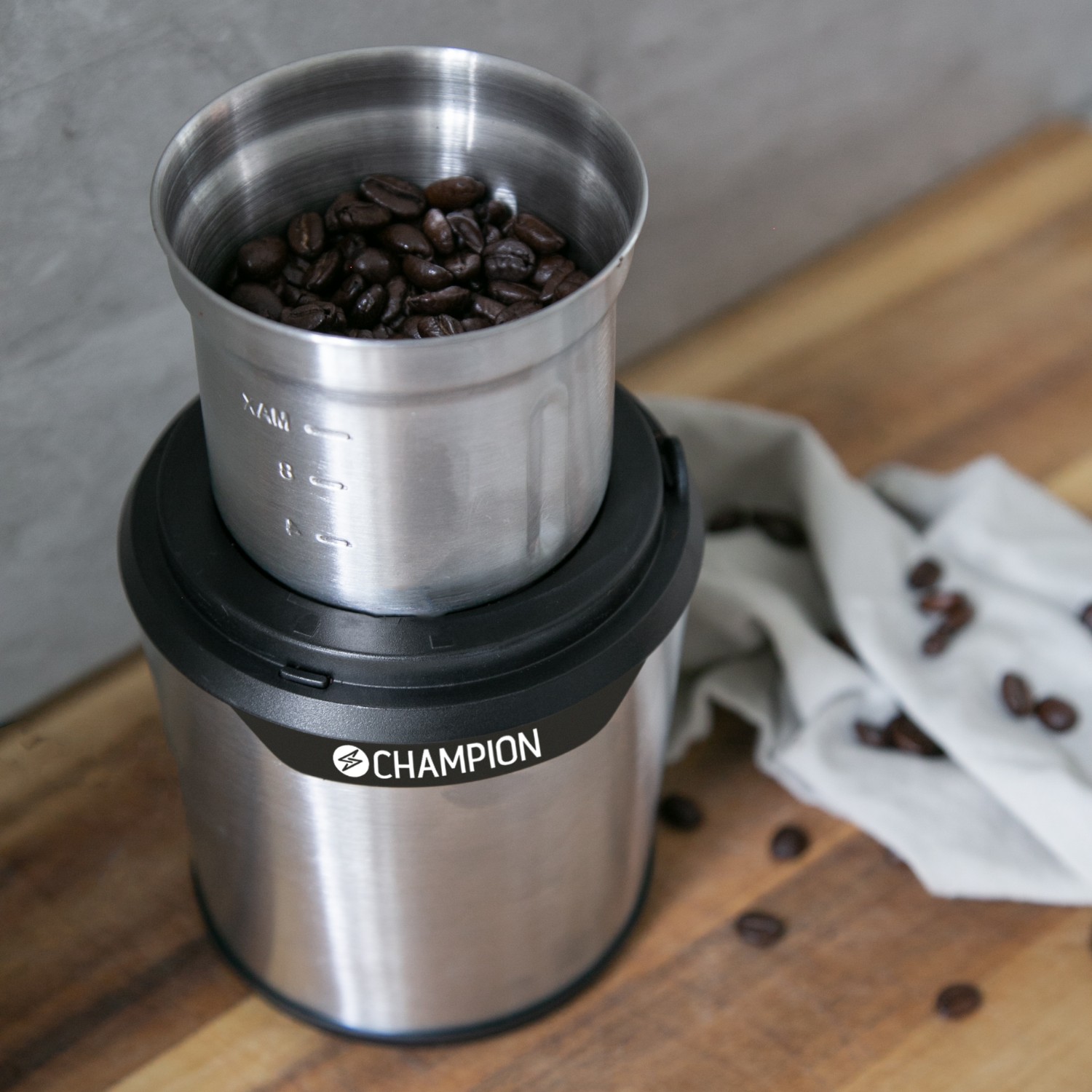 Kaffe-/Kryddkvarn Champion 80g 200W KK310 Rostfri