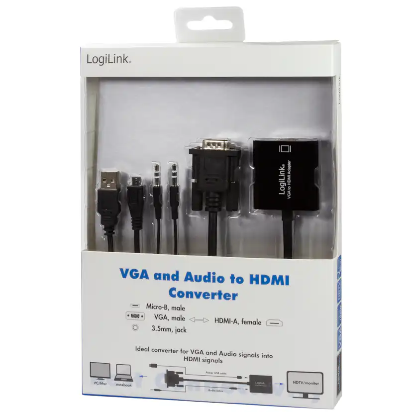 VGA + USB-ljud - HDMI
