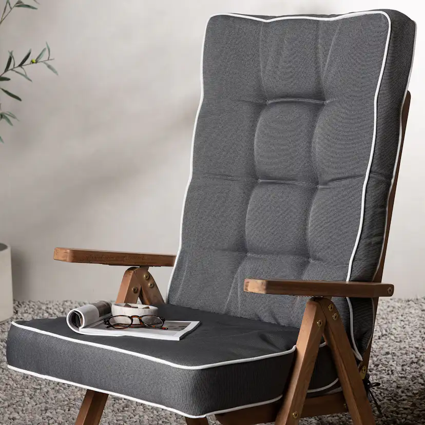 Dyna Venture Home Fura Grå till Positionsstol Utomhus, 3-pack