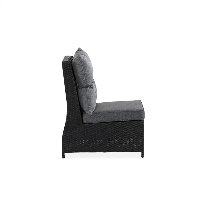 Mittdel Comfort Garden Till Soffa James, Svart i Konstrotting med Sittdyna