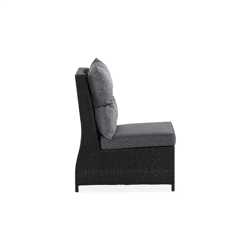 Mittdel Comfort Garden Till Soffa James, Svart i Konstrotting med Sittdyna