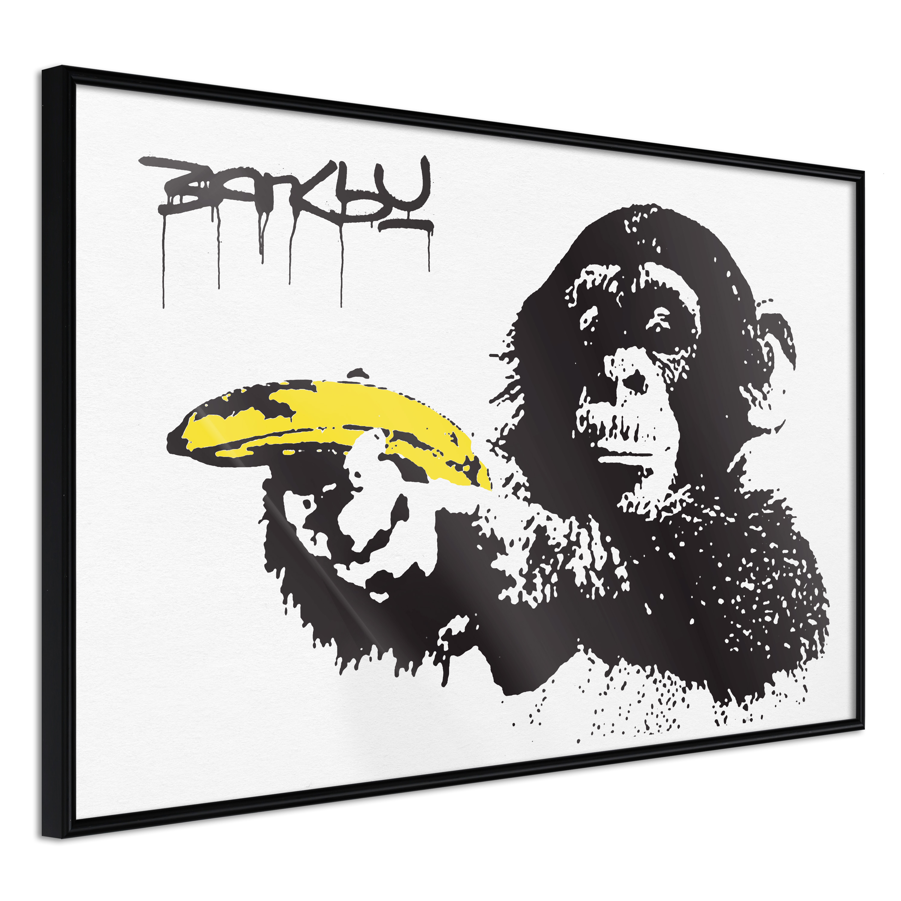 Affisch - Banana Gun [Poster] 45x30 Svart ram, 45x30 cm