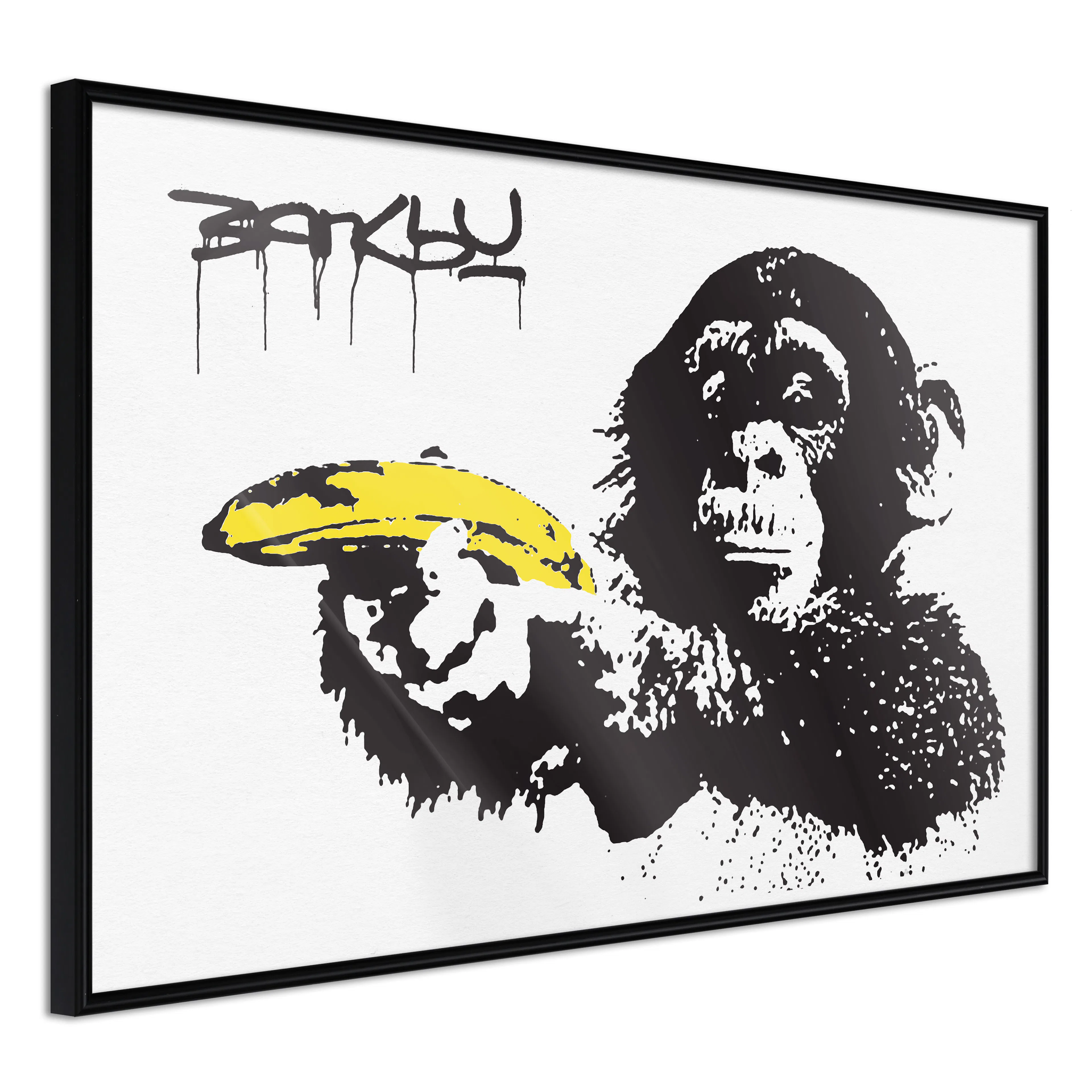 Affisch - Banana Gun [Poster] 60x40 Svart ram, 60x40 cm