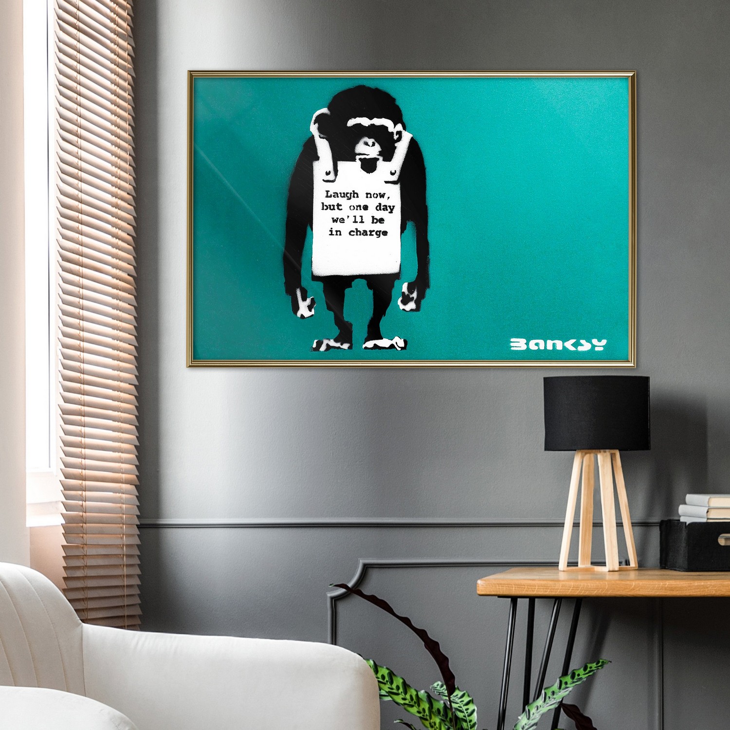 Poster Artgeist Affisch Angry Monkey