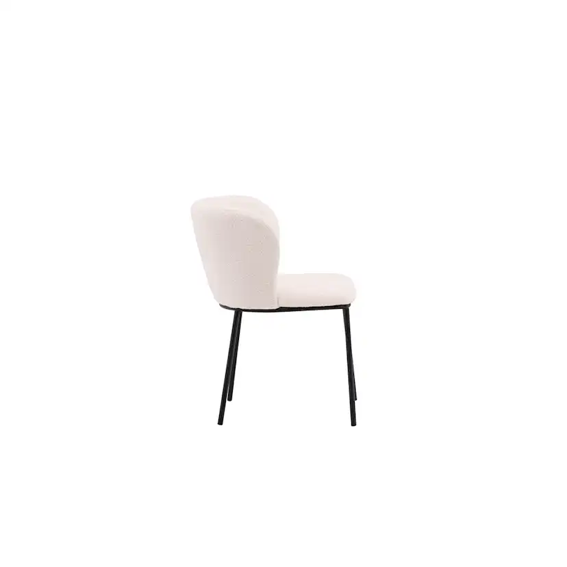 Matstol Venture Home Edina Vit Stol i Boucle 2 st