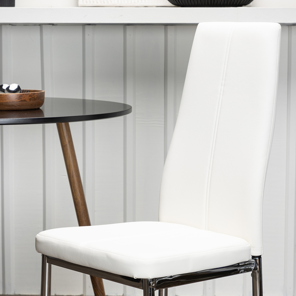 Matstol Venture Home Pastill Vit Stol i Konstläder 2 st