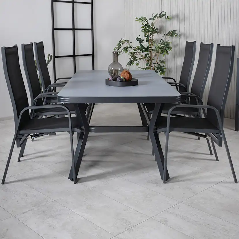 Matgrupp Venture Home Vyn med 6 Curz Matstolar