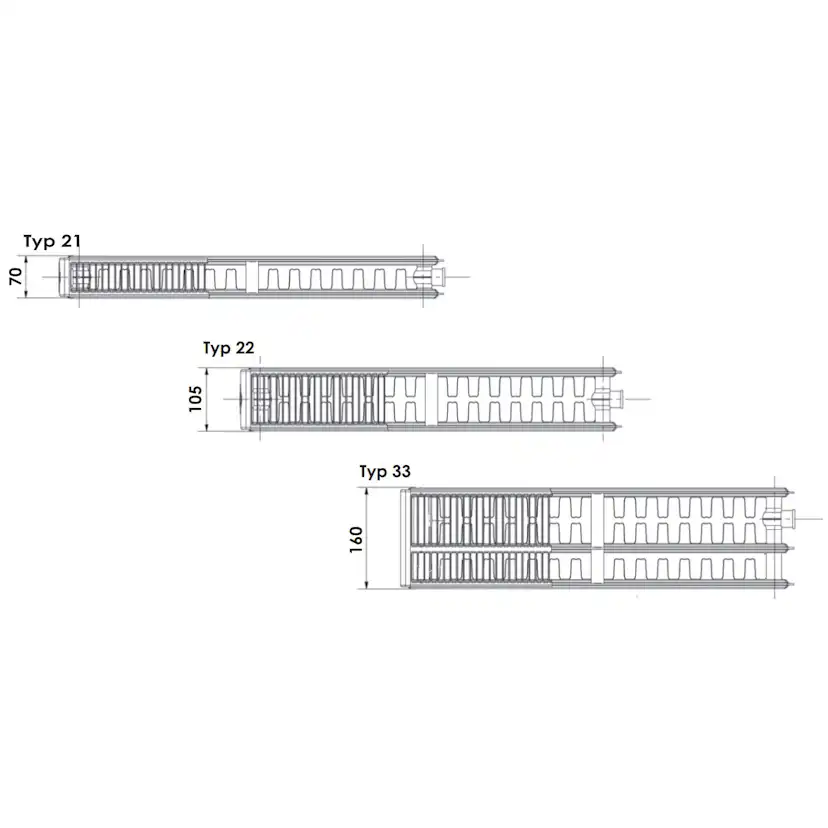 WRS 11-503 Typ 11, LxHxD:300x500x100 mm