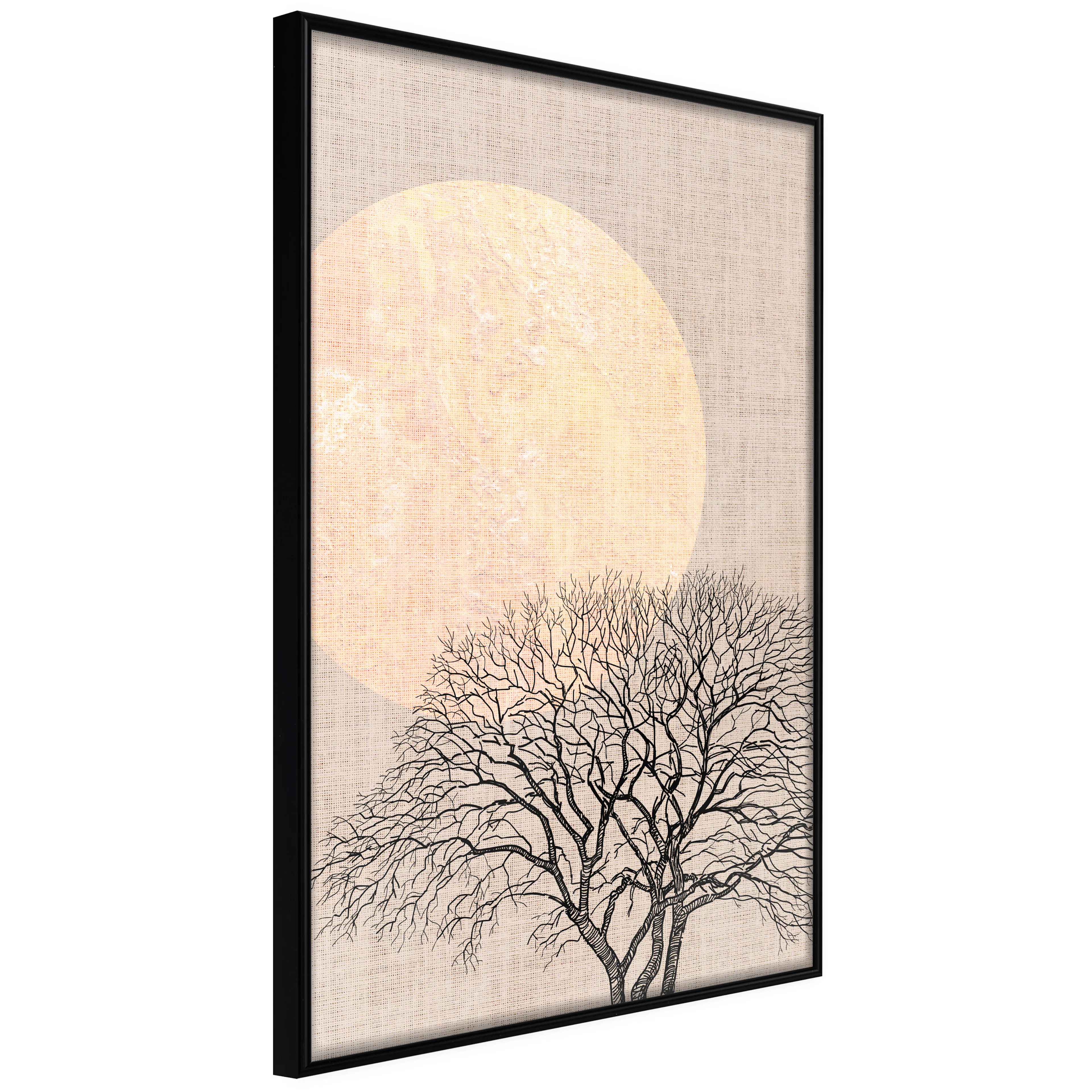 Affisch - Morning Full Moon [Poster] 40x60 Svart ram, 40x60 cm