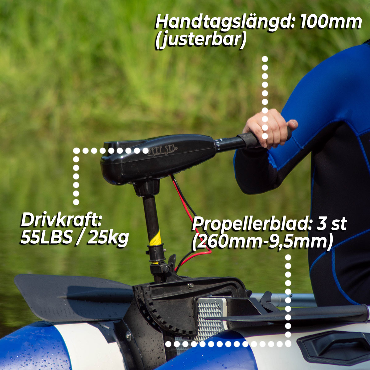 Båtmotor Deep Sea Elektrisk 55LBS