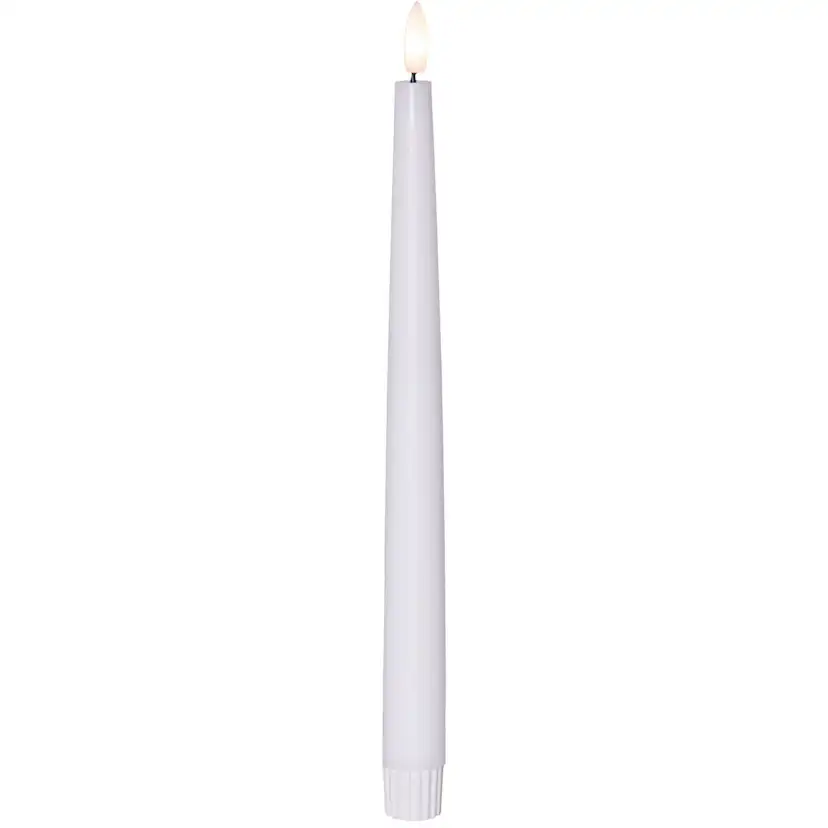 LEDAntikljus2p Flamme Slim Vit