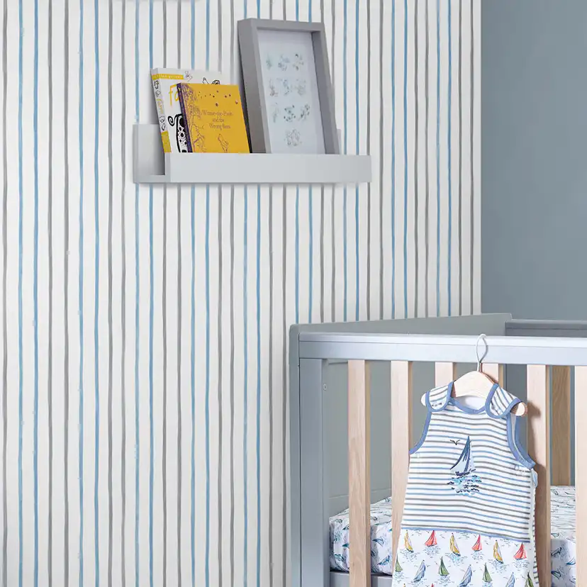 Tapet Laura Ashley Painterly Stripe Blå 119863