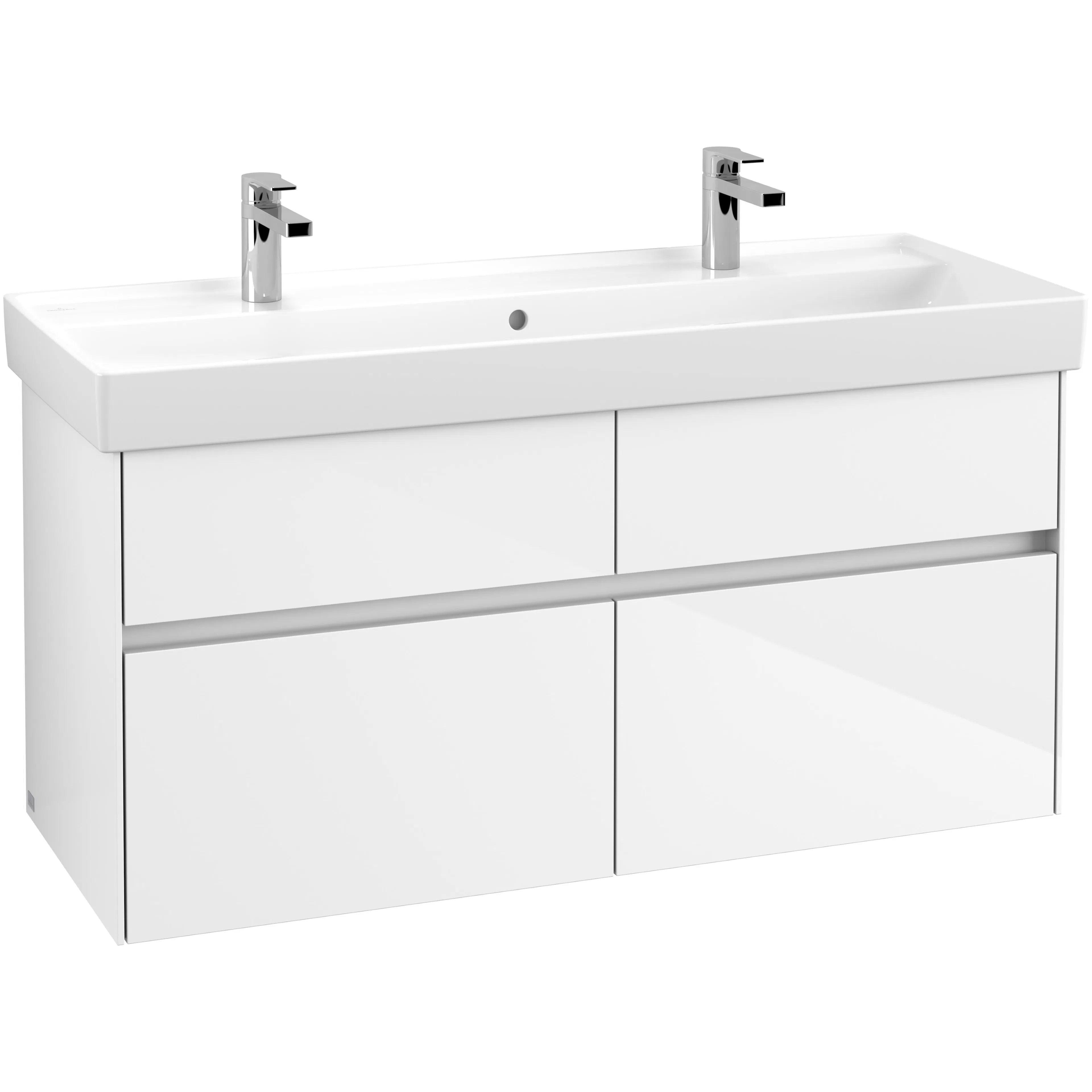 Tvättställsskåp Villeroy & Boch Collaro C01200DH Vit Högblank utan Belysning