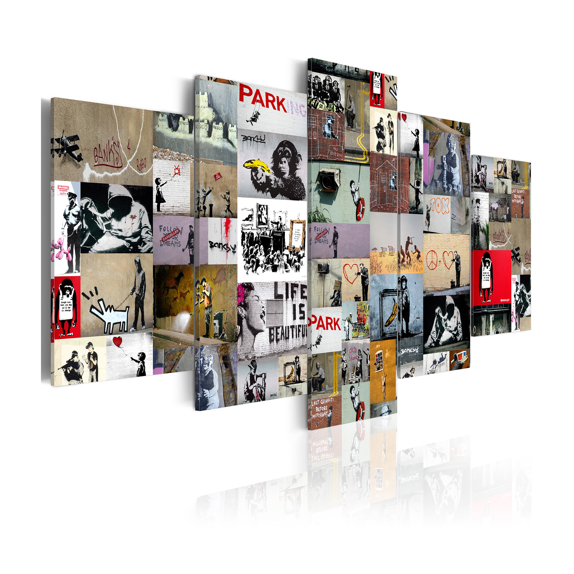 Tavla Arkiio Art Of Collage Banksy IV