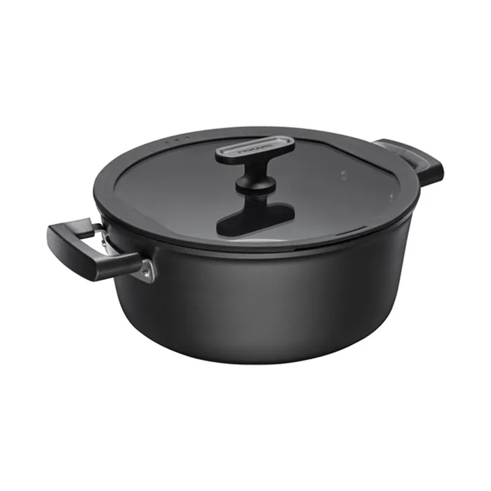 Gryta Fiskars Hard Face 5 L 26 cm – Non-Stick Gryta Med Slitstark Beläggning För Enkel Rengöring