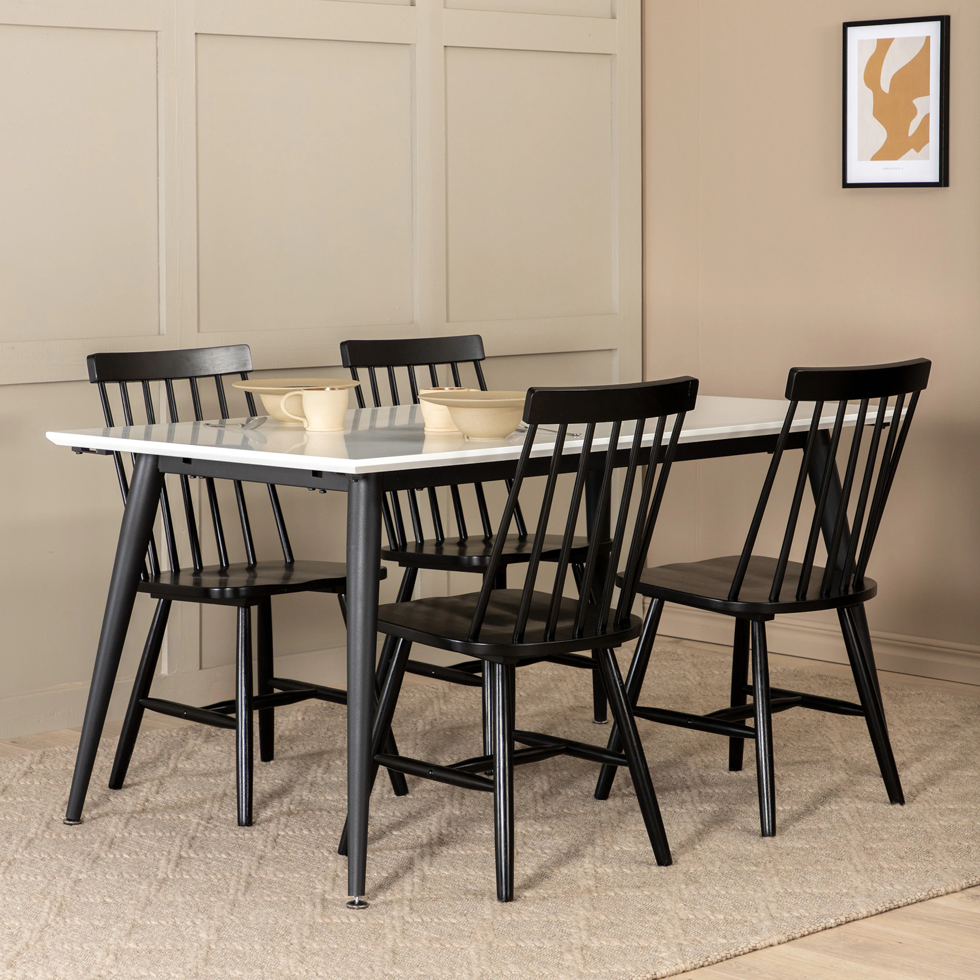 Matgrupp Venture Home Jolie med 4 Lena Windsor Stolar