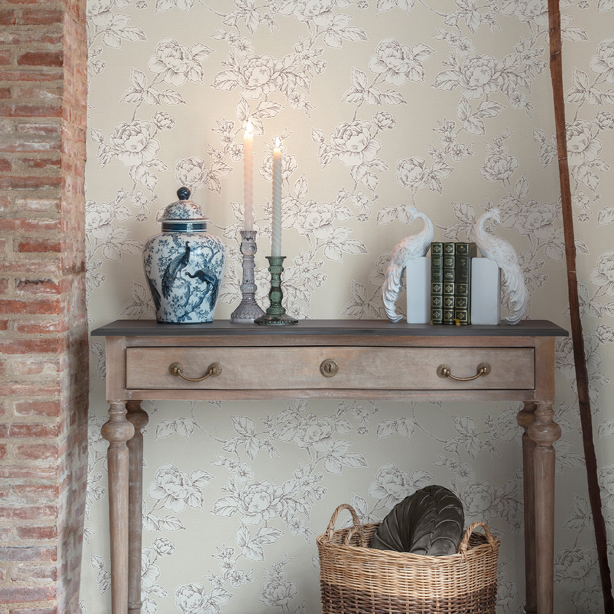 Tapet Laura Ashley Pollington Roses Naturell