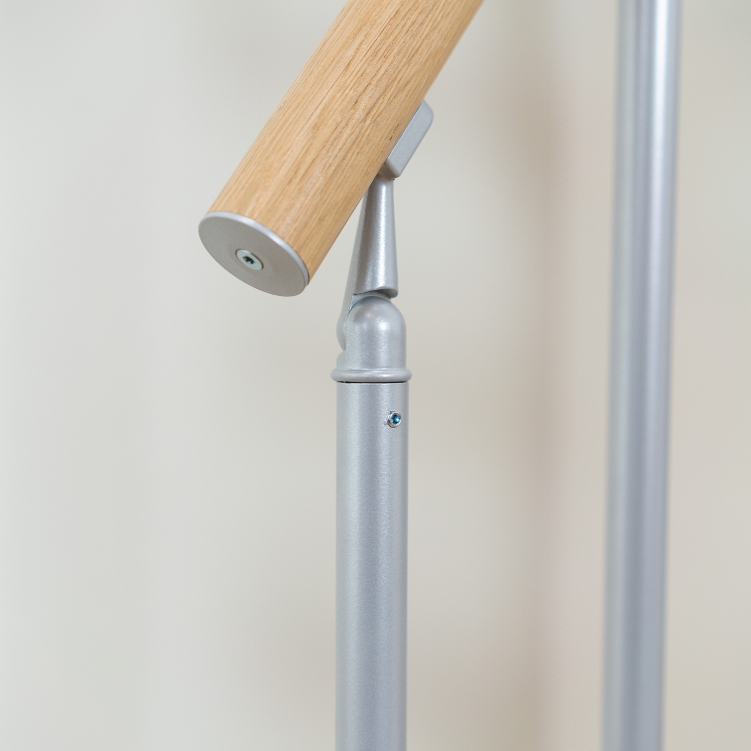 DUBLIN ek steg 1/4 svängd pearl grey CLASSIC II räcke 14T 61 Grå, LxB: 2310x610 mm