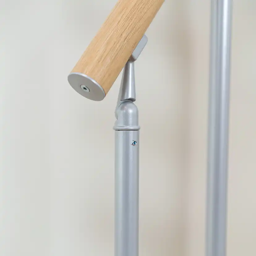 DUBLIN ek steg 1/4 svängd pearl grey CLASSIC II räcke 14T 61 Grå, LxB: 2310x610 mm