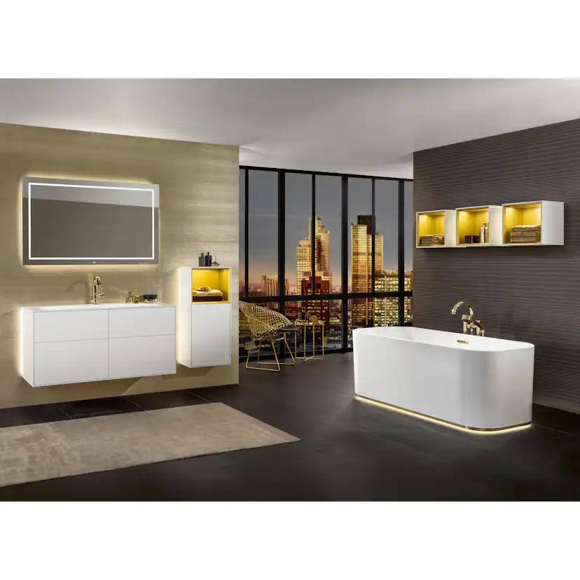 Väggskåp Villeroy & Boch Finion med 1 Dörr och Öppen Hylla Uppe 418 mm