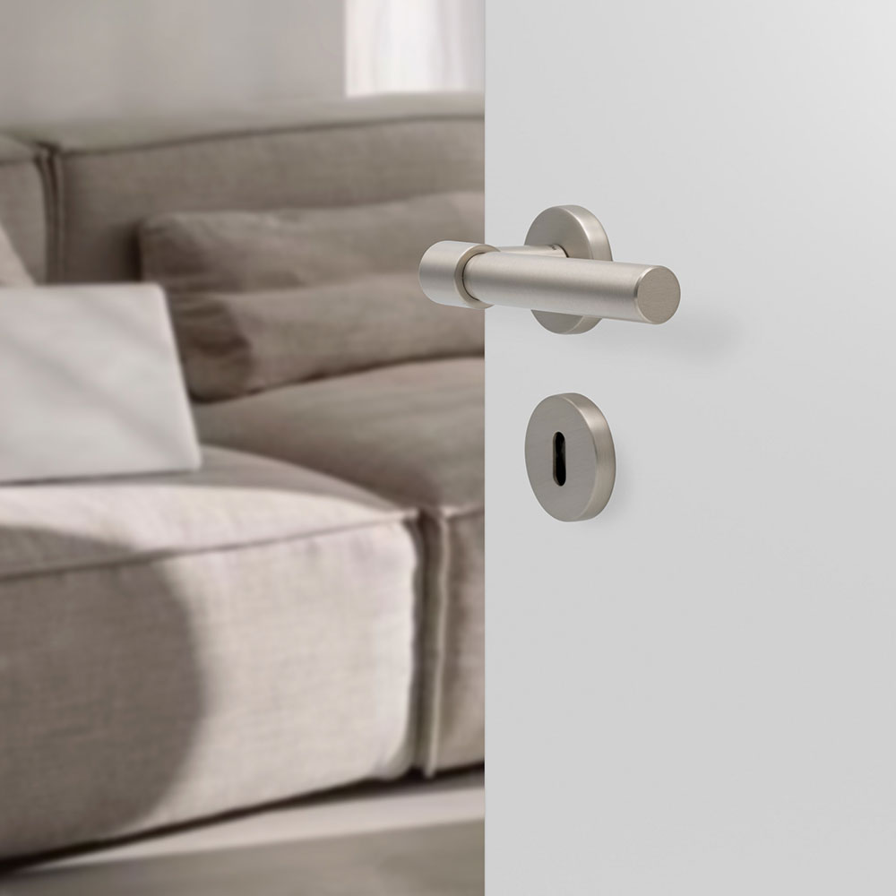 Dörrhandtag Beslag Design Helix 200 Plain med Nyckelskylt