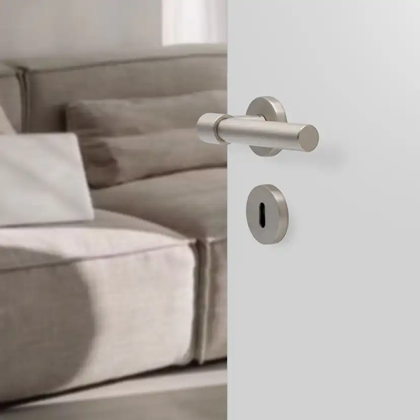 Dörrhandtag Beslag Design Helix 200 Plain med Nyckelskylt