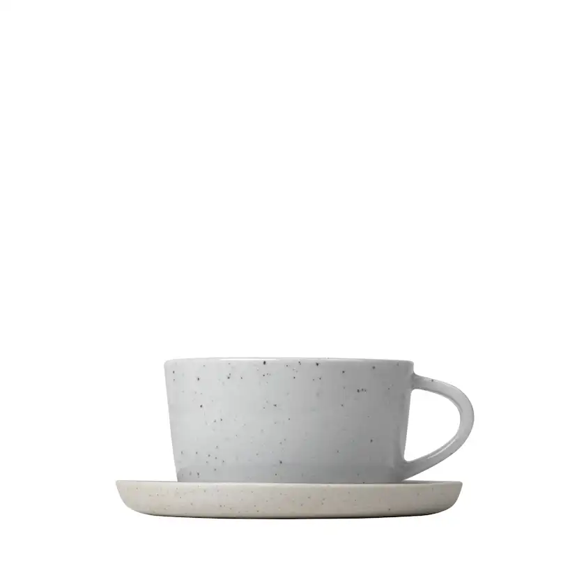 Kaffekoppar Blomus Salbo Stengods med Fat 2-pack