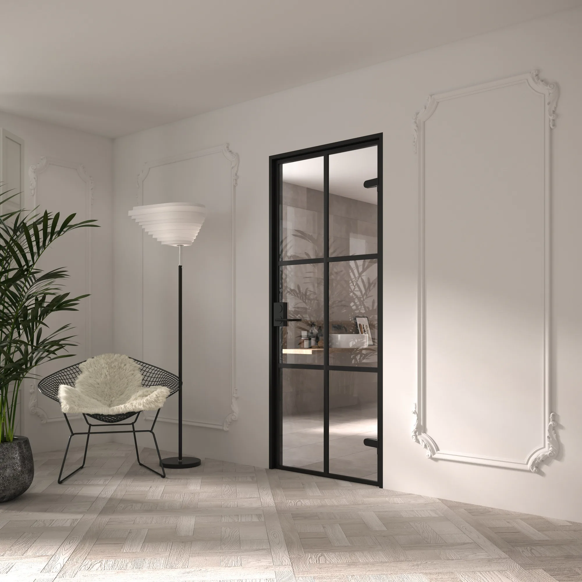 Celine M04 Paris, Innerdörr i glas HxB: 2000x700 mm, Klarglas