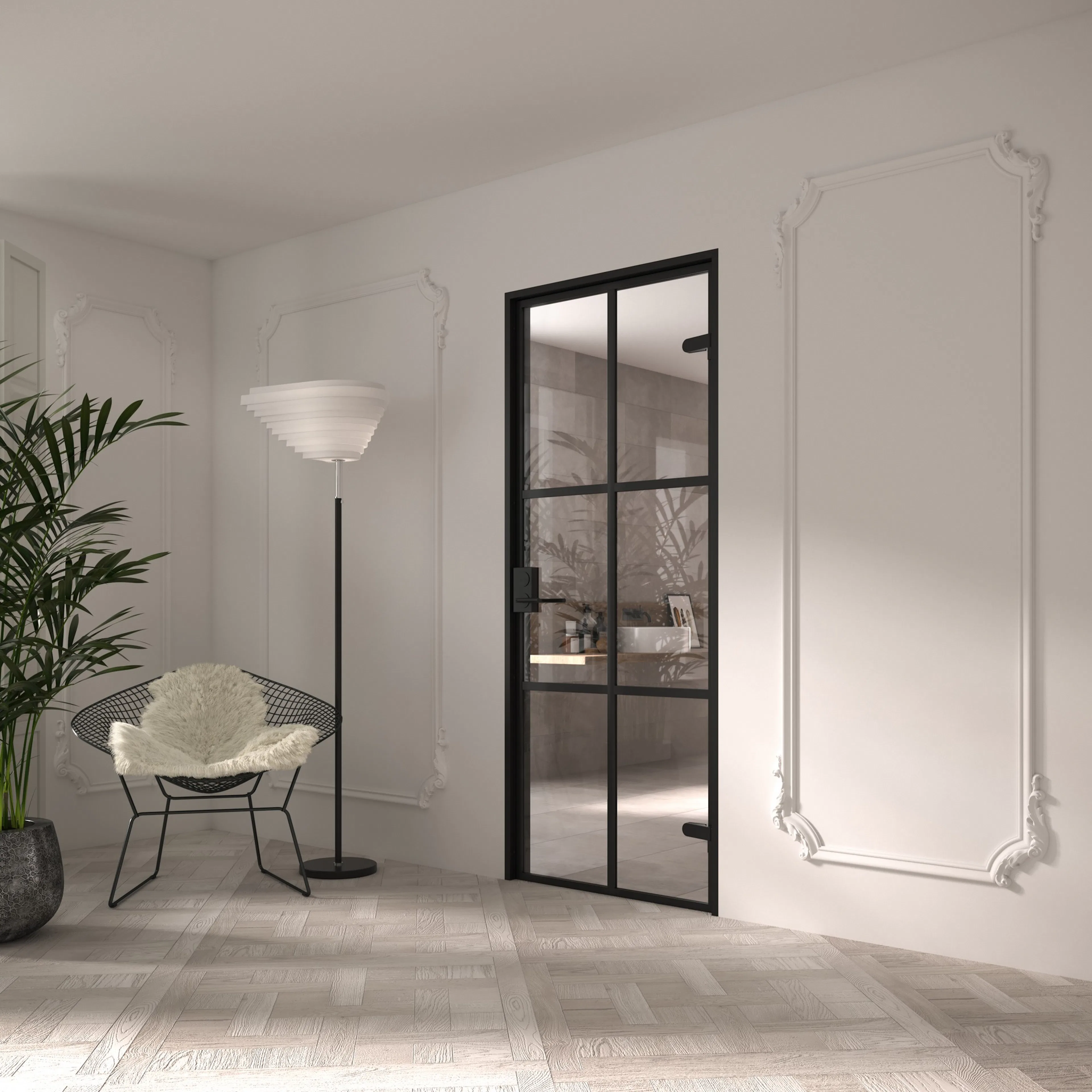 Celine M04 Paris, Innerdörr i glas HxB: 2000x700 mm, Klarglas