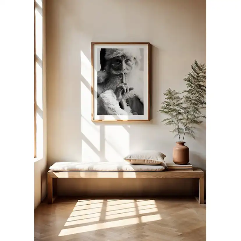 Poster Gallerix Santa Be Quiet B&W