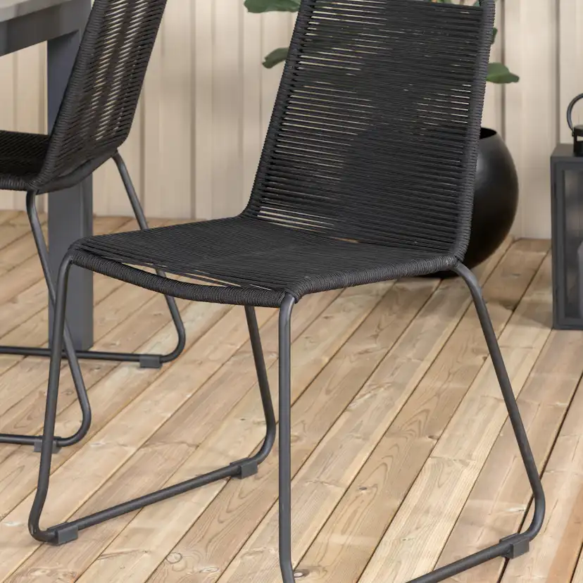 Matgrupp Venture Home Aleyna 160 med 4 Leon Stapelbara Matstolar