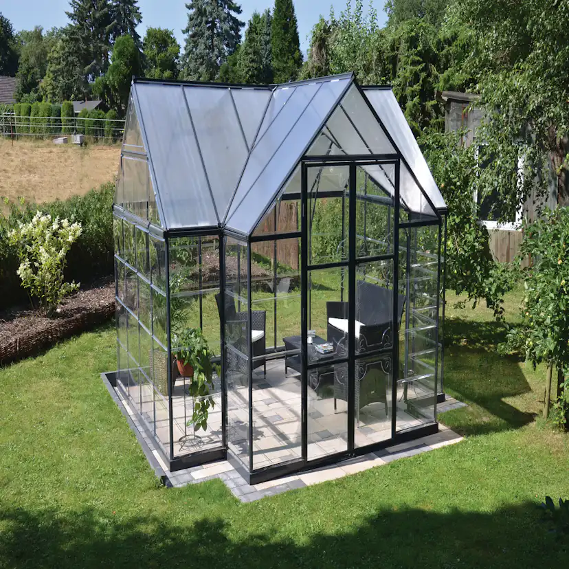 Växthus/Orangeri Canopia by Palram Victory Aluminiumstomme med UV-Skyddade Polykarbonatfönster, 11,04 m²