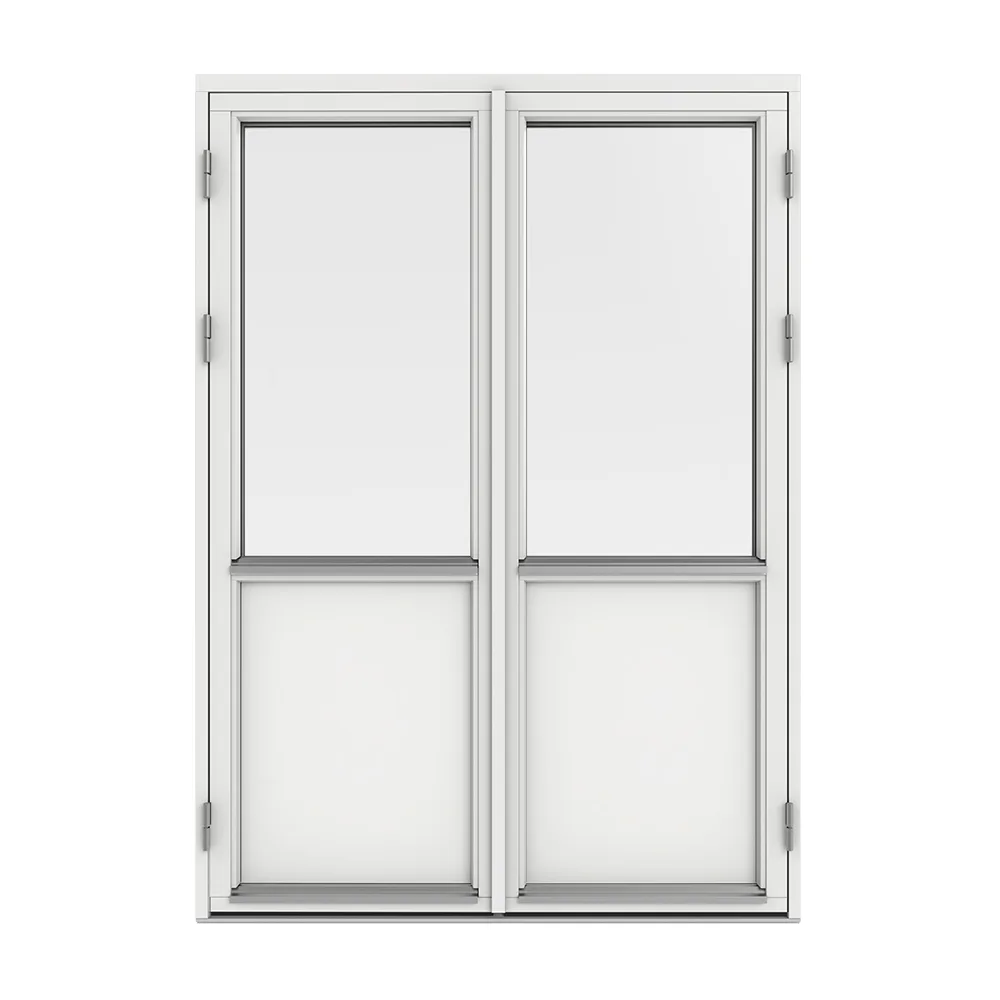 HFDP Pardörr 3-Glas Trä 120x200 120 ÖB BxH-G 120x200-120 cm 3-glas Vitmålad