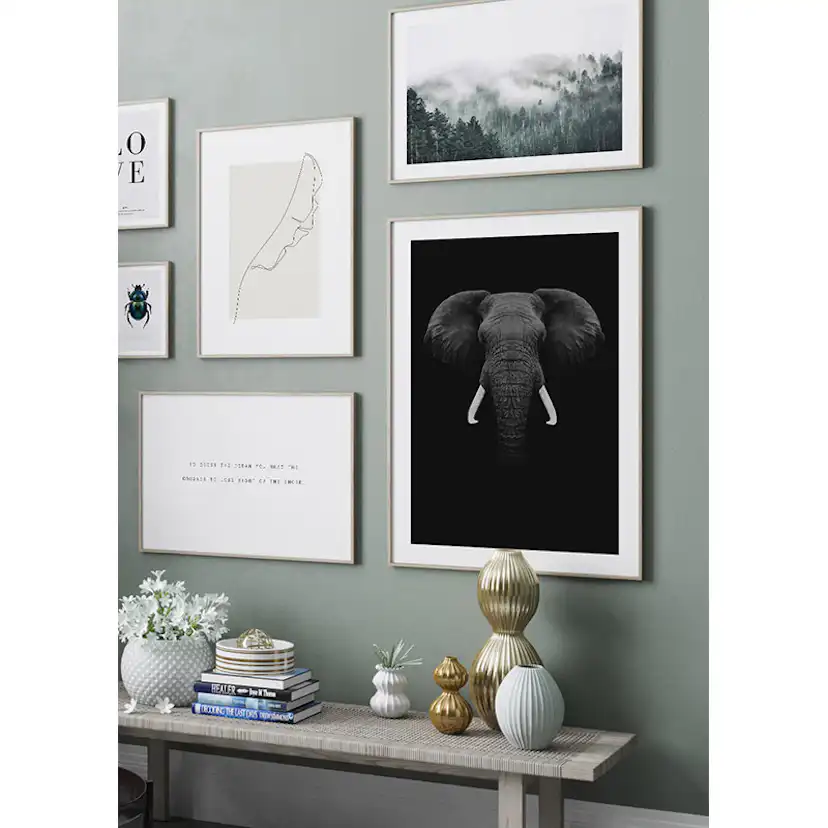 Poster Gallerix Black Elephant