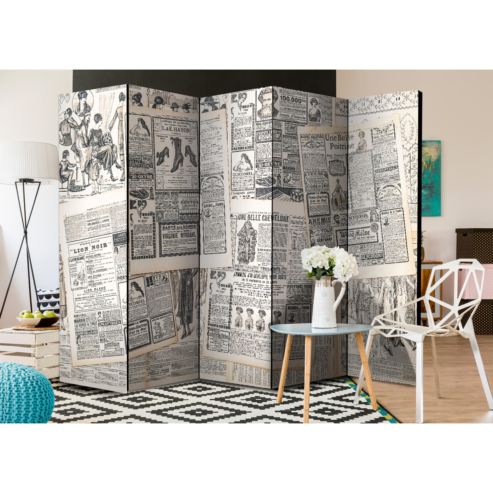 Rumsavdelare Arkiio Vintage Newspapers II 225x172 cm