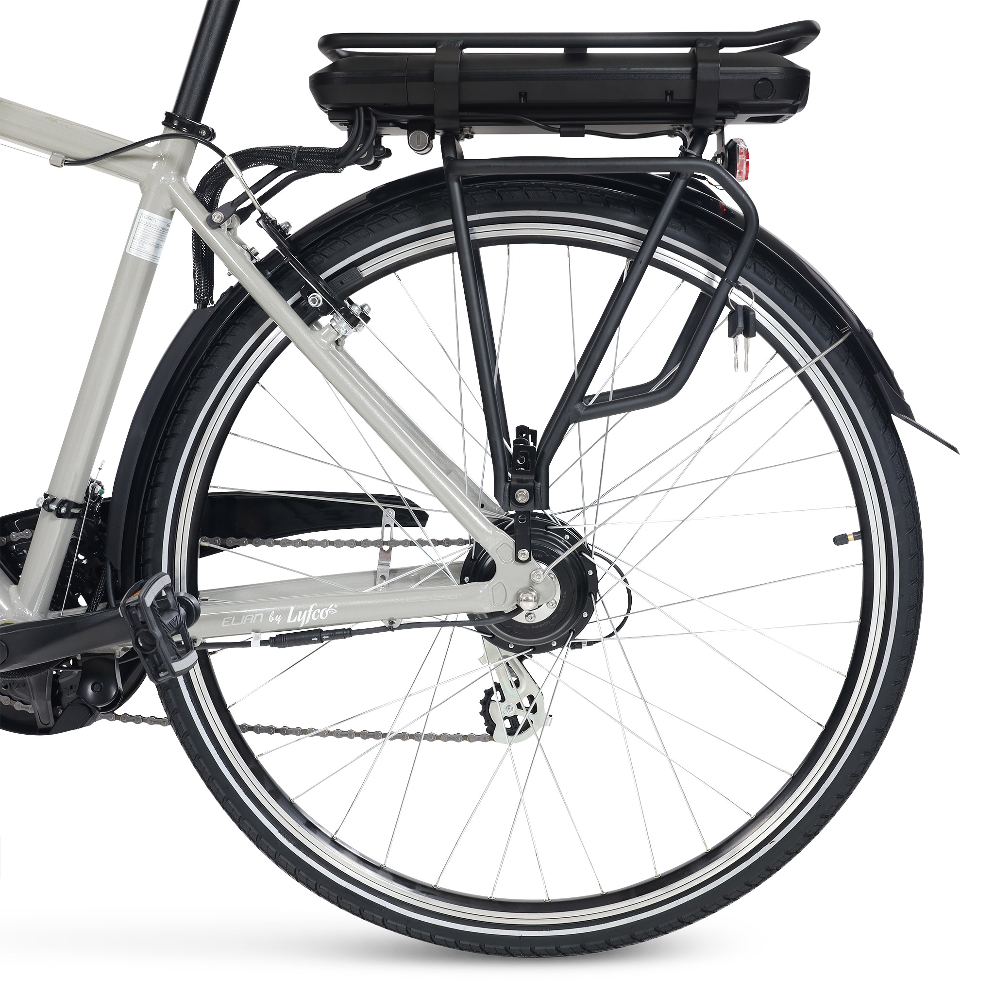 Elcykel Lyfco Herr 28" - Elian 13 Ah Silver
