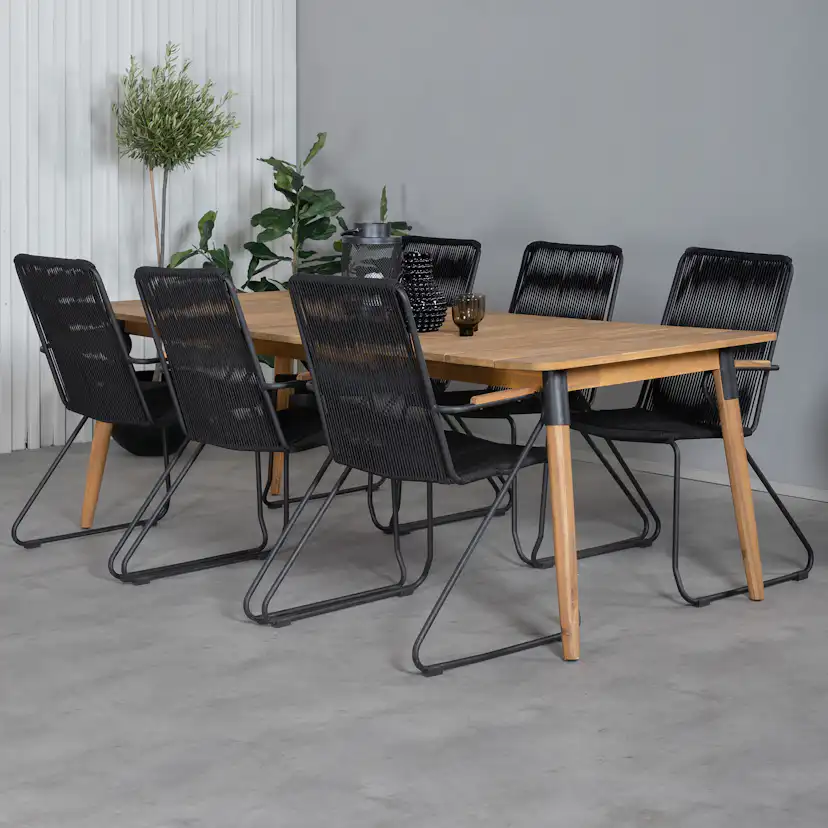 Matgrupp Venture Home Julle med 6 Boy Matstolar med Armstöd
