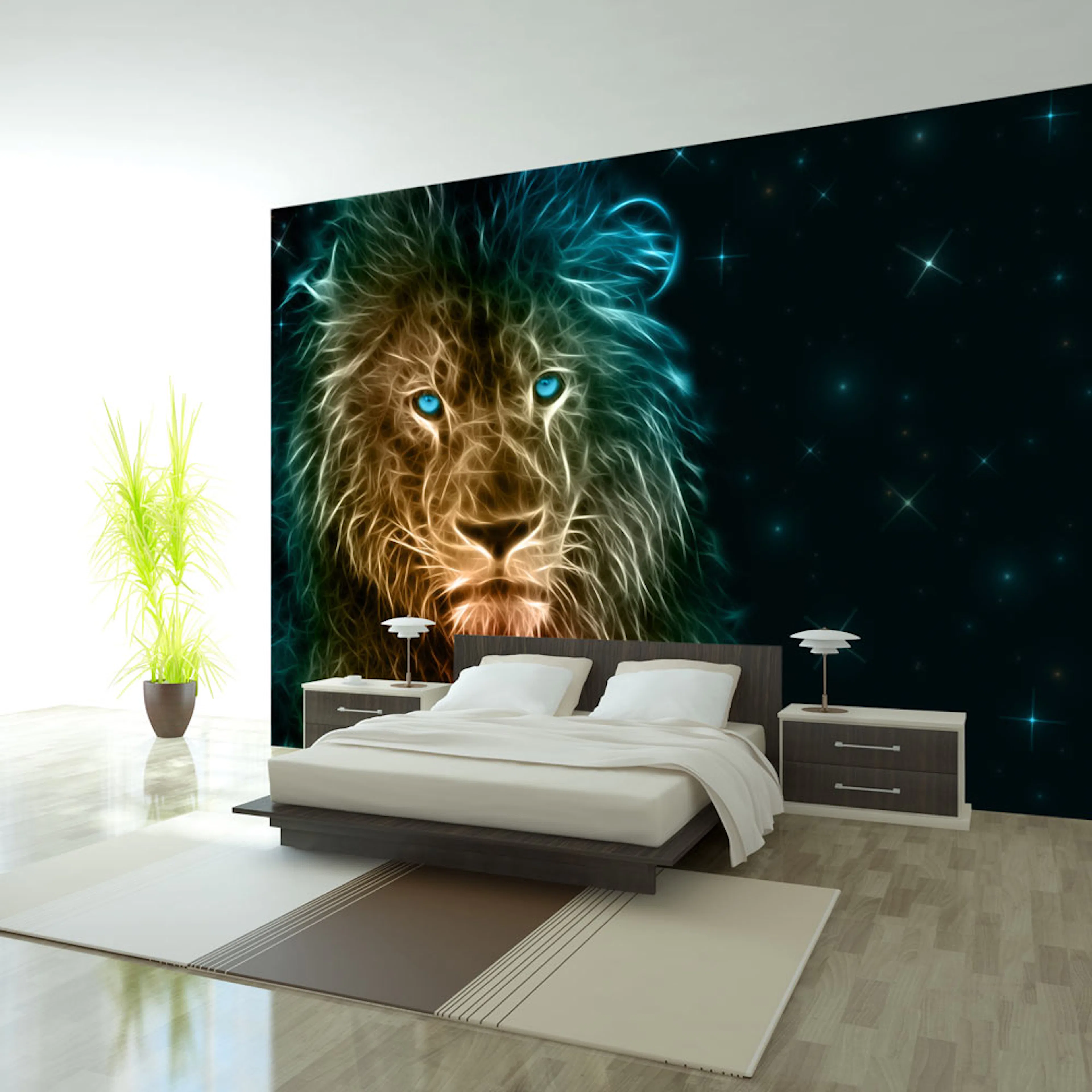 Fototapet Arkiio Självhäftande Abstract Lion...