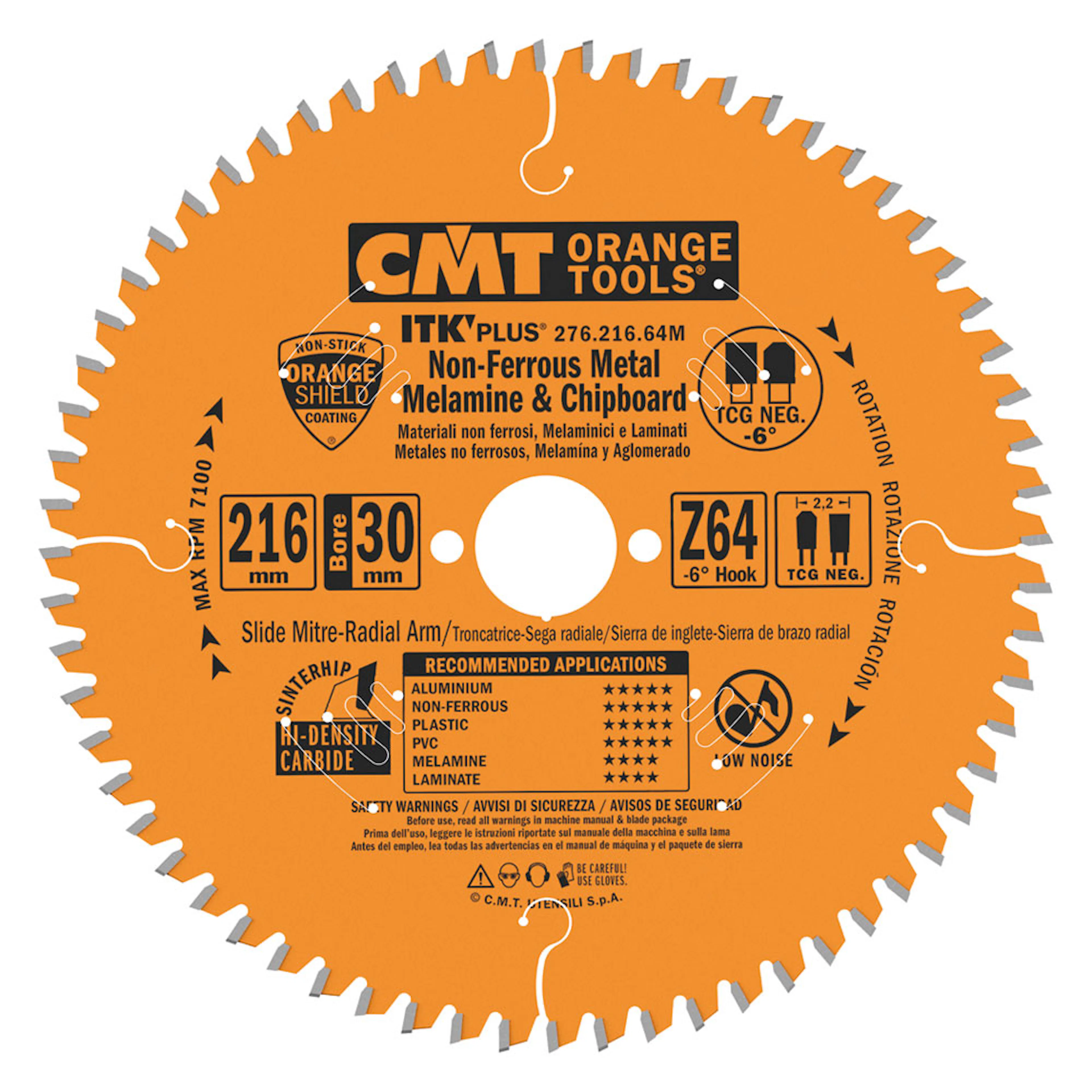 Sågklinga CMT Orange Tools fintandad NE Neg Alu/Plast